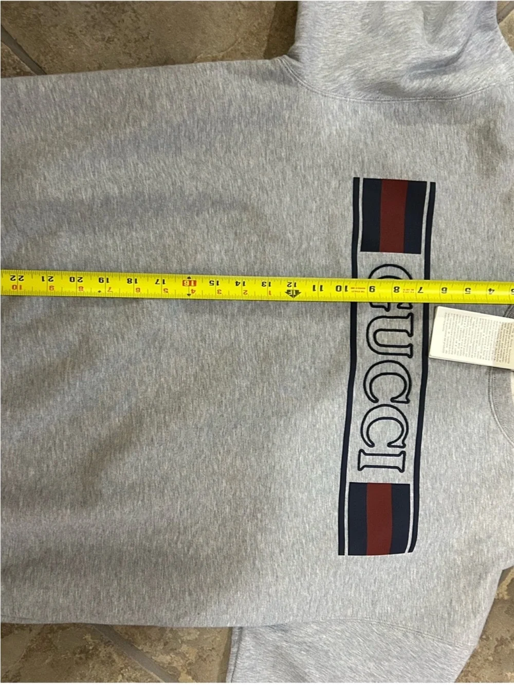 Men’s Gucci jersey cotton sweatshirt, prominent retro style embroidery size XXXL
